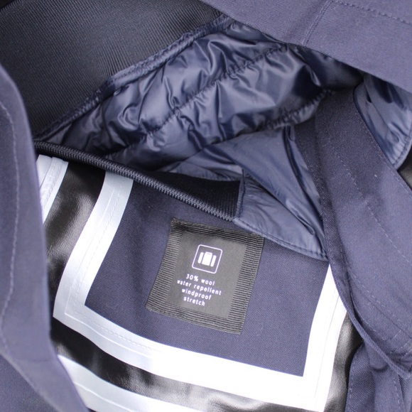 Hardly worn Zara Men’s Wool Blend 2 in One Parka Jacket Navy Blue M - Picture 9 of 14